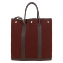HERMES Garden File PM Tote Bag Canvas 2way Brown Auth 168940SAV-2
