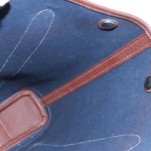 HERMES Garden File PM Tote Bag Canvas 2way Brown Auth 168940SAV