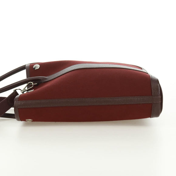 HERMES Garden File PM Tote Bag Canvas 2way Brown Auth 168940SAV