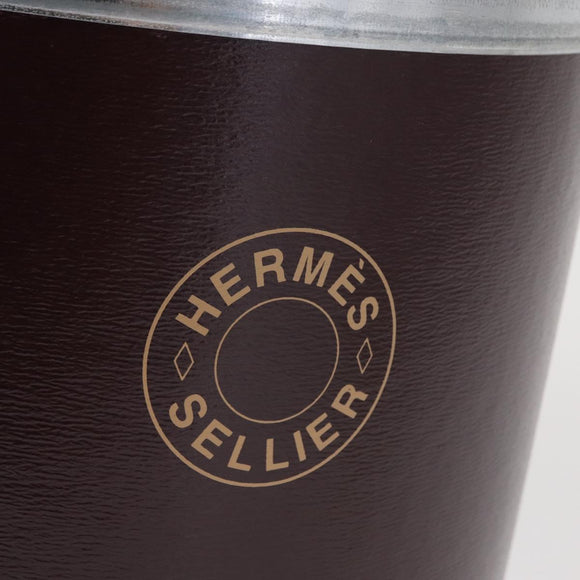 HERMES Box Small Box Storage Box metal Bordeaux Auth 168947M
