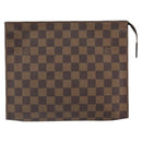 LOUIS VUITTON Damier Ebene Poche Toilette 26 Pouch N47543 LV Auth 168948-13