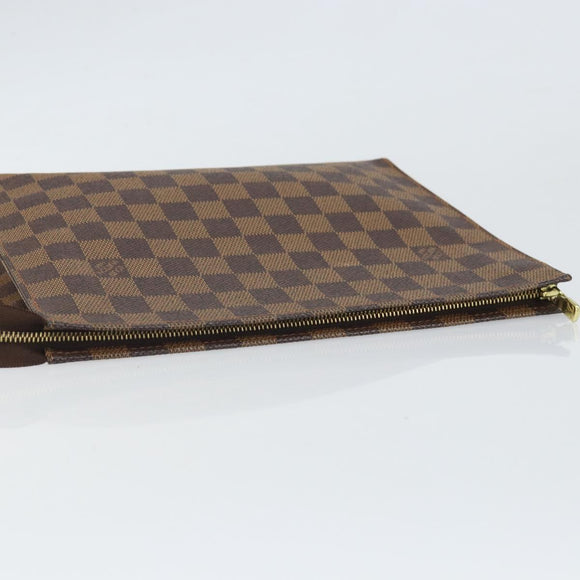 LOUIS VUITTON Damier Ebene Poche Toilette 26 Pouch N47543 LV Auth 168948