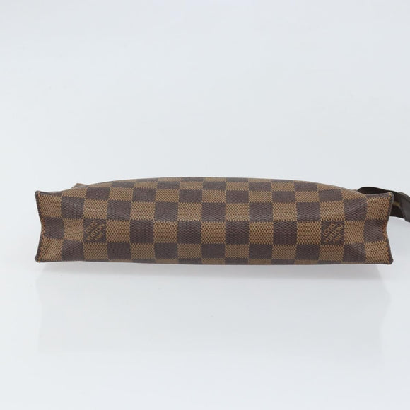 LOUIS VUITTON Damier Ebene Poche Toilette 26 Pouch N47543 LV Auth 168948