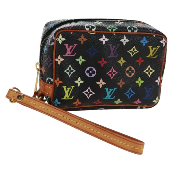 LOUIS VUITTON Monogram Multicolor Trousse Wapity Etui Zwart M58034 Auth 168949V