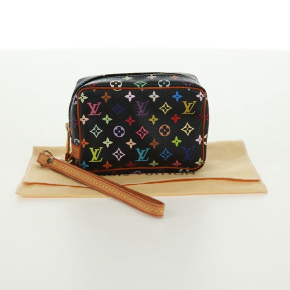 LOUIS VUITTON Monogram Multicolor Trousse Wapity Etui Zwart M58034 Auth 168949V