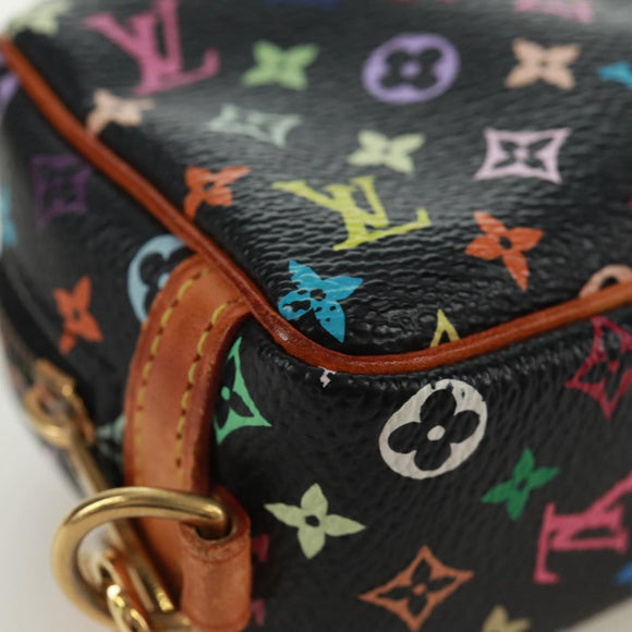 LOUIS VUITTON Monogram Multicolor Trousse Wapity Etui Zwart M58034 Auth 168949V