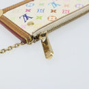 LOUIS VUITTON Monogram Multicolor Pochette Cles Purse White M92655 Auth 168950-9