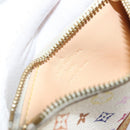 LOUIS VUITTON Monogram Multicolor Pochette Cles Purse White M92655 Auth 168950-10
