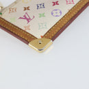 LOUIS VUITTON Monogram Multicolor Pochette Cles Purse White M92655 Auth 168950-14