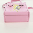 GUCCI Hand Bag Leather 2way Pink Gold 671623 Auth 168965M-6