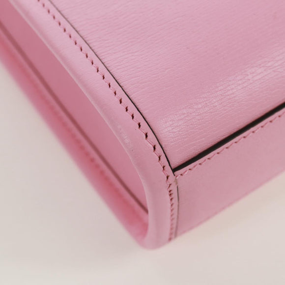 GUCCI Hand Bag Leather 2way Pink Gold 671623 Auth 168965M