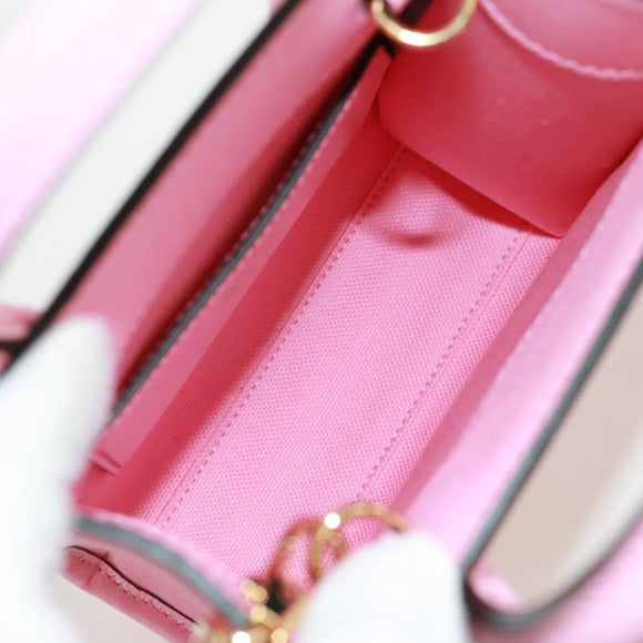 GUCCI Hand Bag Leather 2way Pink Gold 671623 Auth 168965M