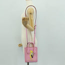 GUCCI Hand Bag Leather 2way Pink Gold 671623 Auth 168965M-27