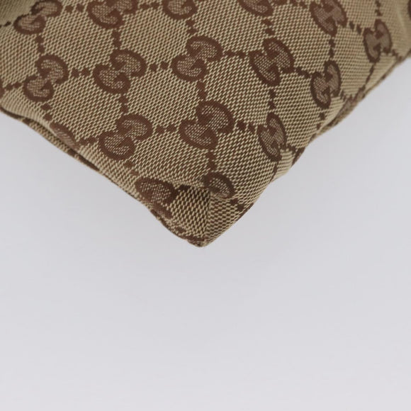 GUCCI GG Canvas Waist Bag Outlet Beige Silver 28566 Auth 168966A