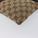 GUCCI GG Canvas Waist Bag Outlet Beige Silver 28566 Auth 168966A-9