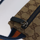 GUCCI GG Canvas Waist Bag Outlet Beige Silver 28566 Auth 168966A-10