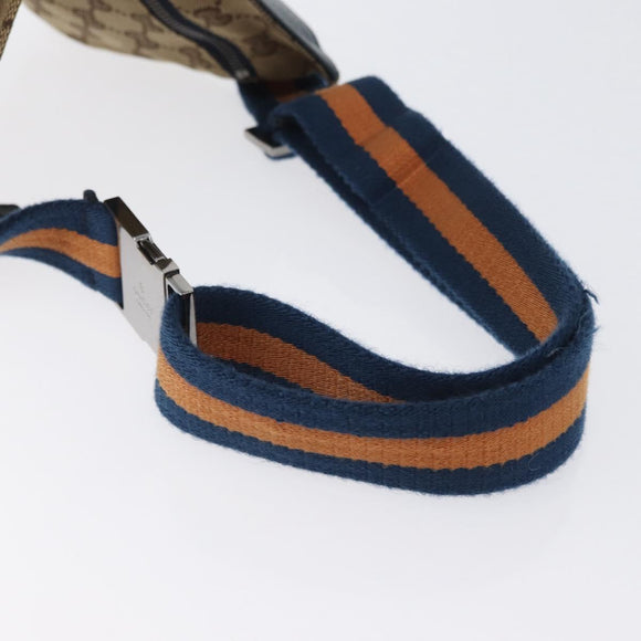 GUCCI GG Canvas Waist Bag Outlet Beige Silver 28566 Auth 168966A