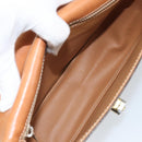 CELINE Macadam Canvas Shoulder Bag PVC Leather 2way Brown Gold Auth 168969-11