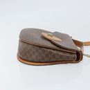 CELINE Macadam Canvas Schultertasche PVC Leder 2-Wege Braun Gold Auth 168969-3