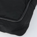 CELINE Circle Hand Bag Nylon Black Gold Auth 168970-9