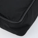 CELINE Circle Hand Bag Nylon Black Gold Auth 168970-16