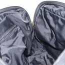 CELINE Circle Hand Bag Nylon Black Gold Auth 168970-19