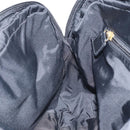 CELINE Circle Hand Bag Nylon Black Gold Auth 168970-20