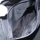 CELINE Circle Hand Bag Nylon Black Gold Auth 168970-22