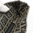 FENDI Zucchino Canvas Tote Bag Navy Silver Auth 168974-9
