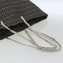 FENDI Zucchino Canvas Tote Bag Navy Silver Auth 168974-7
