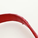 Christian Dior Canage Chain Tote Bag Lamb Skin Red Gold Auth 168978M-9