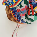 HERMES Petit Ash Pouch Silk Multicolor Auth 168996M-9