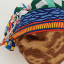 HERMES Petit Ash Pouch Silk Multicolor Auth 168996M-7