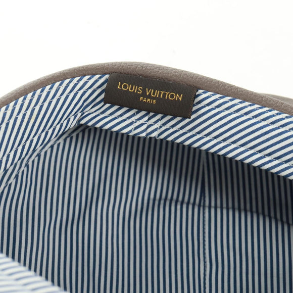 LOUIS VUITTON Cap Leder Beige LV Auth 168997M