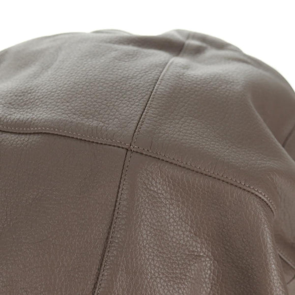 LOUIS VUITTON Cap Leather Beige LV Auth 168997M
