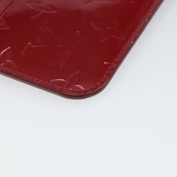 LOUIS VUITTON Vernis Pochette Cle NM Purse Rouge Grunadine M91737 LV Auth 168999