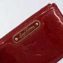 LOUIS VUITTON Vernis Pochette Cle NM Purse Rouge Grunadine M91737 LV Auth 168999-18