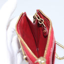 LOUIS VUITTON Vernis Pochette Cle NM Purse Rouge Grunadine M91737 LV Auth 168999-20