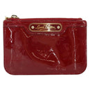 LOUIS VUITTON Vernis Pochette Cle NM Purse Rouge Grunadine M91737 LV Auth 168999-13