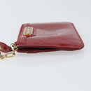 LOUIS VUITTON Vernis Pochette Cle NM Purse Rouge Grunadine M91737 LV Auth 168999-4
