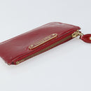 LOUIS VUITTON Vernis Pochette Cle NM Purse Rouge Grunadine M91737 LV Auth 168999-5