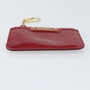 LOUIS VUITTON Vernis Pochette Cle NM Purse Rouge Grunadine M91737 LV Auth 168999-6