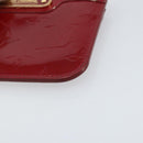LOUIS VUITTON Vernis Pochette Cle NM Purse Rouge Grunadine M91737 LV Auth 168999-14