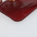 LOUIS VUITTON Vernis Pochette Cle NM Purse Rouge Grunadine M91737 LV Auth 168999-15