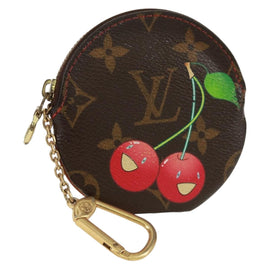 LOUIS VUITTON Monogram Cherry Porte Monnaie Ron Coin Purse M95043 Auth 169000V