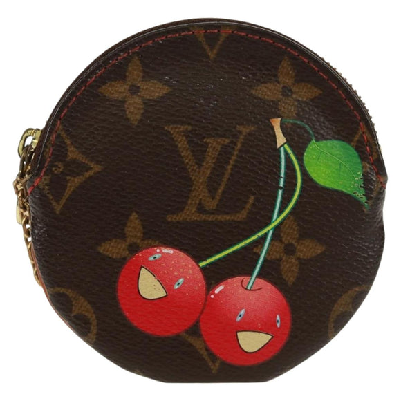 LOUIS VUITTON Monogram Cherry Porte Monnaie Ron Coin Purse M95043 Auth 169000V