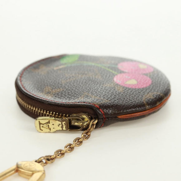 LOUIS VUITTON Monogram Cherry Porte Monnaie Ron Coin Purse M95043 Auth 169000V