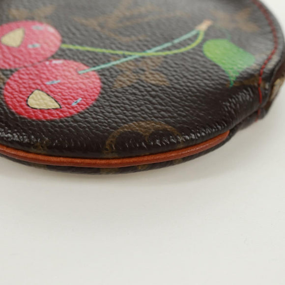 LOUIS VUITTON Monogram Cherry Porte Monnaie Ron Coin Purse M95043 Auth 169000V