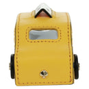 kate spade On a Roll Taxi Key Holder Leather Yellow Gold Auth 169001V-2