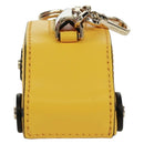 kate spade On a Roll Taxi Key Holder Leather Yellow Gold Auth 169001V-3